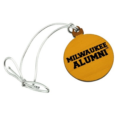 University of Wisconsin Milwaukee Official Panthers Alumn Mini Small Tiny Wood Christmas Tree Holiday Ornament