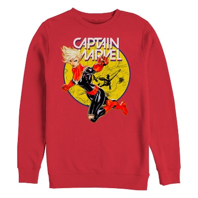 Men's Marvel Captain Marvel Vintage Ring Sweatshirt : Target