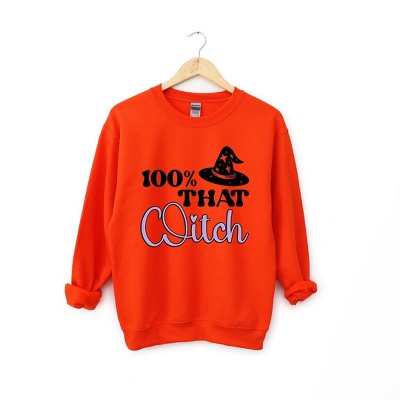 Simply Sage Market Women's Graphic Sweatshirt 100% That Witch Hat