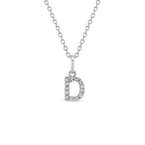 Girls' Cubic Zirconia Letter Sterling Silver Necklace - In Season Jewelry - 1 of 4