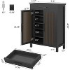 Lantine 5-Tier Shoe Storage Cabinet with Louvered Doors and Drawer, Shoe Rack Organizer with Adjustable Shelves for Entryway, Hallway, Closet, Black - 2 of 4