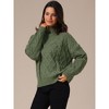 INSPIRE CHIC Women's Turtleneck Oversize Long Sleeves Casual Knit Sweater - 2 of 4