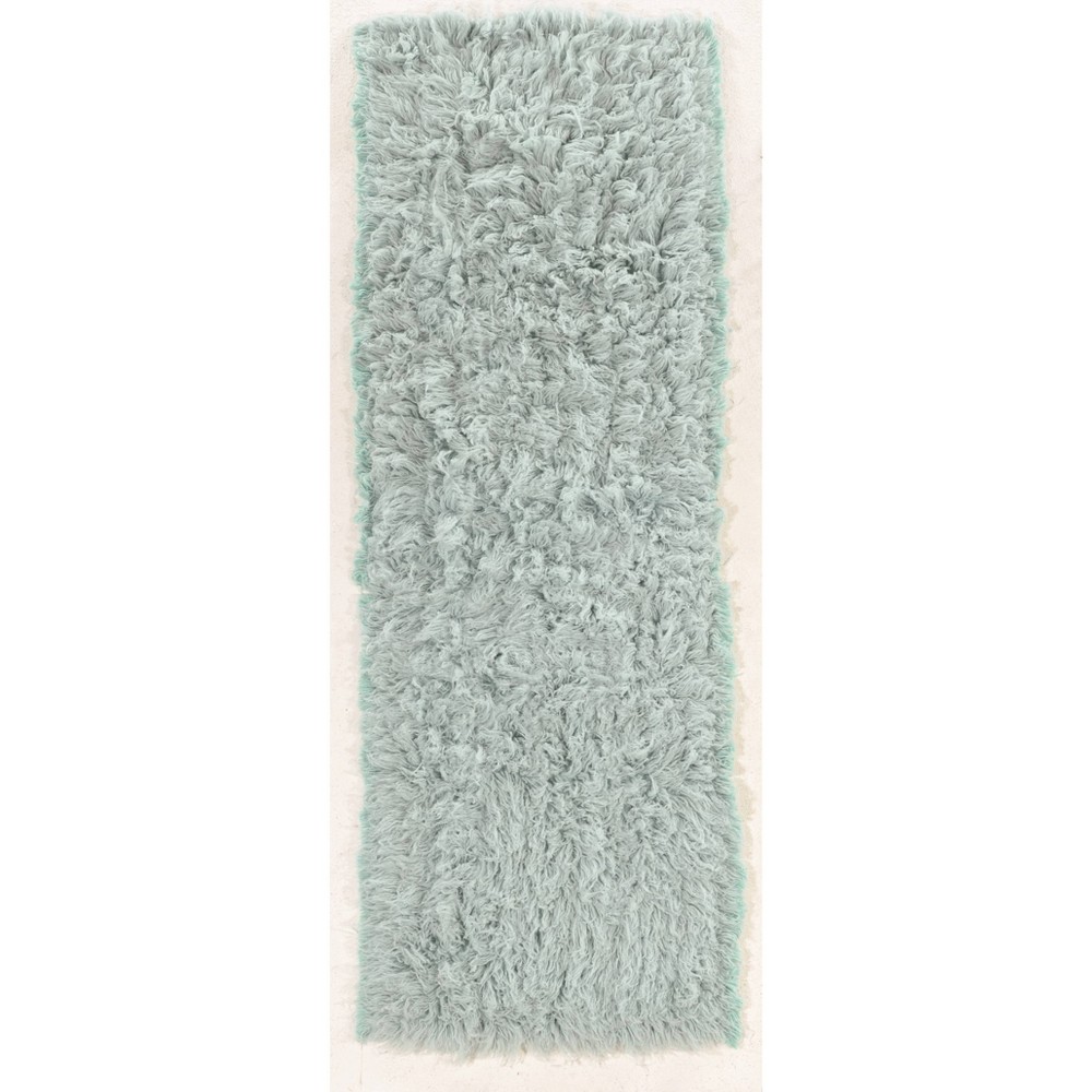 2'x8' Runner New Flokati Rug Light Blue - Linon