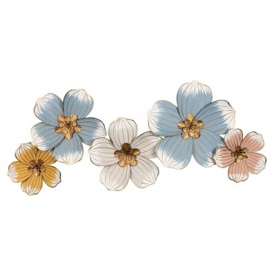 Elegant Metal Floral Wall Decor - Stratton Home Décor