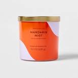 15.1oz Candle Color Block Artwork Mandarin Mist Orange/Purple - Opalhouse™