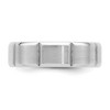 Black Bow Jewelry 6mm 14K White Gold Heavy, Light or Standard Grooved Comfort Fit Band - 3 of 4