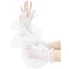 INSPIRE CHIC Women's Lace Floral Pearl Bowknot Polka Point Arm Fingerness Length Sleeves for Elegant Bridge Wedding Gloves 1 Pair - 4 of 4
