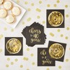 Blue Panda 50 Pack Cheers to 40 Years Cocktail Napkins for 40th Birthday, Anniversary Party Supplies, 3-Ply, Black and Gold Foil, 5 x 5 In - 2 of 4