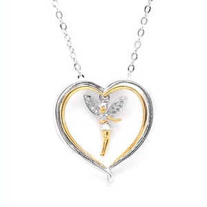 Fairy Pendant Necklace for Women Winged Angel Heart Ginger Lyne Collection - 1 of 4