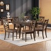 59'' W Mid-Century Modern Dining Table with Rubberwood Leg,Wood Kitchen Dining Room Table for 6,Rectangle Faux Wood Top Dining Table-Coolbibila - 3 of 4