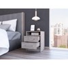 NicBex 16"Wide Nightstand with 2 Drawers Farmhouse Wooden Side Table with Open Storage Shelf for Bedroom,Living Room - 4 of 4