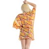 HAPPY BAY Women's Summer Mini Vacation Dress Beachwear Bathing Suit Plus Size Flowy Beach Dress Coverups Swimsuit Cover Ups 3X-4X Orange Tree - 4 of 4