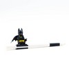 LEGO Gel Pen Black Ink Super Heroes Batman with Bonus Keychain Light