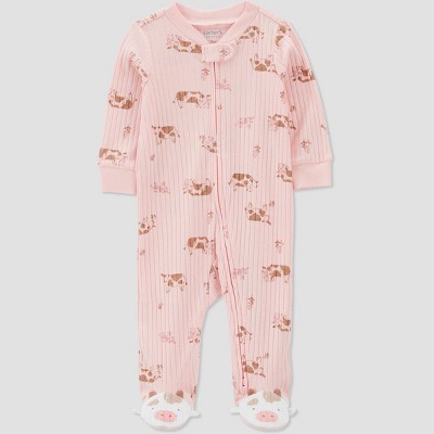 Carter's Just One You® Baby Girls' Little Sister Footed Pajama - Rose Pink  : Target