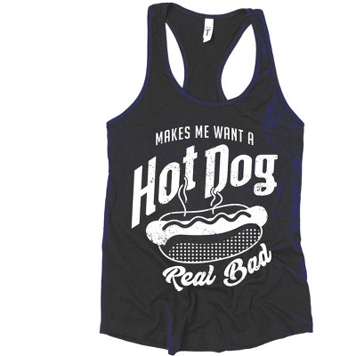 Simply Sage Market Makes Me Want A Hot Dog Real Bad Solid Racerback Tank