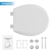 17"/19" Toilet Seat with Cover Soft Close, Safe PP Material Easy Clean Toilet Lid, Suitable to Round/Elongated Toilets - 3 of 4