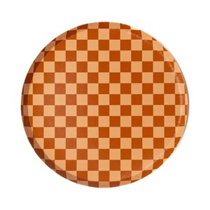Jollity & Co. - Check It! Café Con Leche Dinner Plates - Pack of 8 Paper Plates - 1 of 3