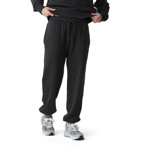 Future Planet Mens Globe Premium Soft French Terry Cotton Sweatpants Loose Fit Black - 1 of 4