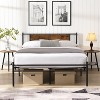 QingMoon Metal Platform Bed Frame, Sturdy Steel Slat Support, with Headboard and and Footboard, Non-Slip and Noiseless, No Box Spring Needed - 2 of 4