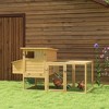 75" Wooden Chicken Coop with Nesting Box, Removable Tray, Ramp Run, for Garden Backyard - 2 of 4