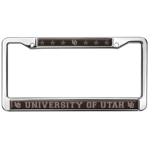 GRAPHICS & MORE U of Utah Naval Colors Primary Logo Full Size Standard License Plate Metal Frame - 1 of 4