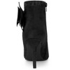 Allegra K Women's Pointy Toe Bow Decor Zip-Up Stiletto Heels Ankle Boots - 3 of 4