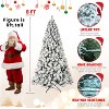 Racxily Flocked Pre-Lit Artificial Christmas Tree, Snowy Holiday Decor - 2 of 4