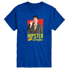 Men's Seinfeld Hipster Doofus Short Sleeve Graphic T-Shirt - Royal Blue - LG Big and Tall - 1 of 4