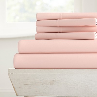 Solid 6 Piece Sheet Set - Ultra Soft, Easy Care - Becky Cameron (Extra Pillow Cases!)