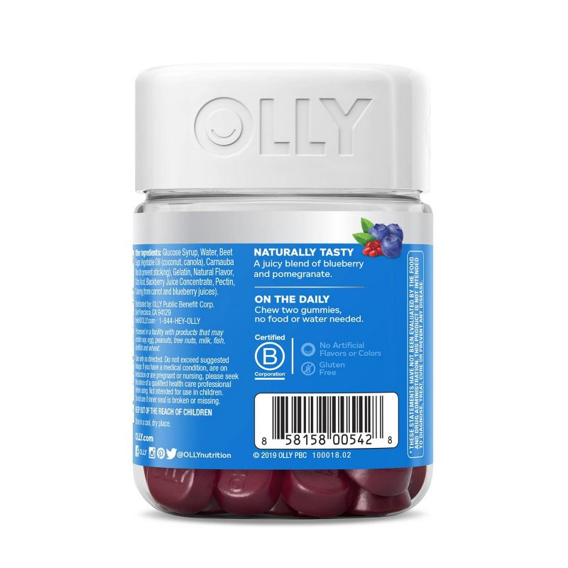 OLLY Glowing Skin Collagen Chewable Gummies - Berry - 50ct, 5 of 14