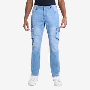 X RAY Men's Slim Fit Cargo Pocket Denim Jeans - 1 of 4
