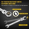 ZACHVO 12-Piece Flex Head Ratcheting Wrench Set with Roll-Up Pouch - 4 of 4