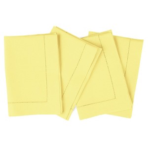 Solino Home Cotton and Linen Hemstitch Dinner Napkins - 1 of 4