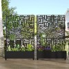SpassWay 72"H Metal Planter Box with Trellis Raised Garden Bed with Arbor Privacy Screen with Wheels - 3 of 4