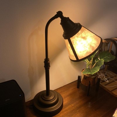 Regency Hill Malta Rustic Farmhouse Desk Lamp 18 1/2 High Satin