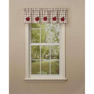 Park Designs Apple Applique Plaid Lined Valance 60'' x 14'' - 1 of 4