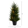 Nearly Natural 18-in Cedar Artificial Tree with LED Lights UV Resistant (Indoor/Outdoor) - 2 of 4