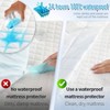 Queen Size Waterproof Mattress Pad, Breathable Quilted Cover, Noiseless, 21 Deep Pocket, White - 3 of 4