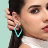 SOHI Women's Yellow Rhombus Hoop Earrings - 3 of 3