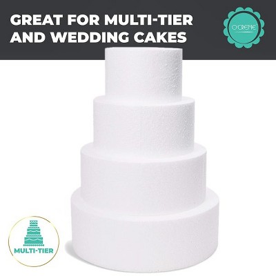 White Polystyrene Foam Wacky Topsy Turvy Cake Dummy Set