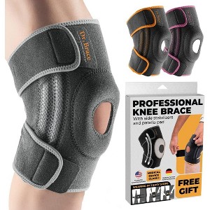 DR. BRACE ELITE Knee Brace with Side Stabilizers & Patella Gel Pads for Maximum Knee Pain Support and fast recovery for men and women - 1 of 4