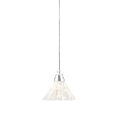 Toltec Lighting Any 1 - Light Pendant in  Chrome with 7" Italian Ice Shade