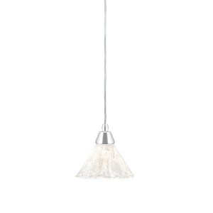 Toltec Lighting Any 1 - Light Pendant in  Chrome with 7" Italian Ice Shade - 1 of 1