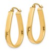 Black Bow Jewelry 3.5mm U Shape Hoop Earrings in 10k Yellow Gold, 26mm (1 Inch) - 2 of 4