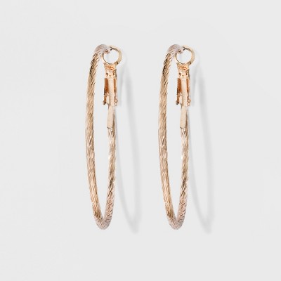 Textured Hoop Earrings - A New Day™ Rose Gold