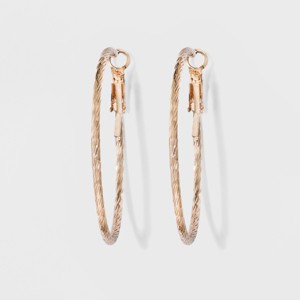 Textured Hoop Earrings - A New Day Rose Gold, Women