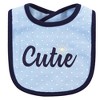 Hudson Baby Infant Girl Cotton Bib and Headband Set 5pk, Blue Daisy, One Size - 4 of 4