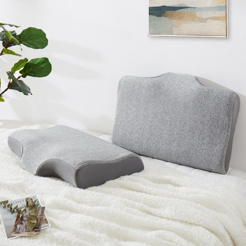 Peace Nest Cervical Memory Foam Contour Bed Pillows Set of 2, 2 of 9