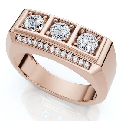 Pompeii3 1Ct TW Men's Diamond Ring Lab Created 14k Gold or Platinum