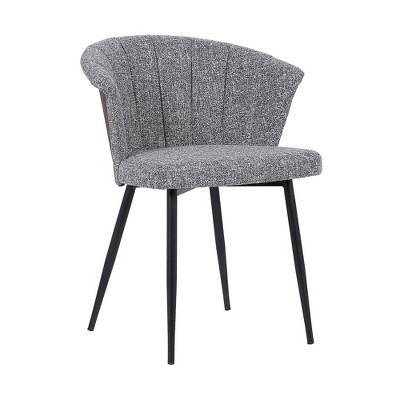 Orchid Mid Century Dining Chair Black/Gray - Armen Living